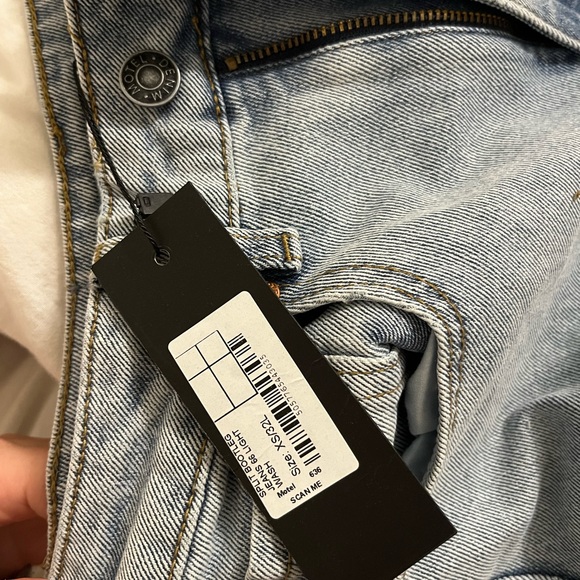 Motel Rocks light wash split bootcut jeans, never worn with tags - Picture 3 of 5
